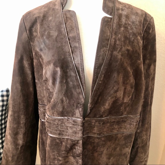 Pamela McCoy Couture brown leather jacket - Picture 4 of 8